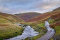 River Coquet flows down Upper Coquetdale Royalty Free Stock Photo