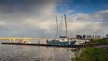 River Coquet flows by Warkworth Harbour Royalty Free Stock Photo