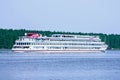 River craft moving on the river Volga. Royalty Free Stock Photo