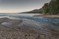 River Crni Drim flows in lake Ohrid, Macedonia