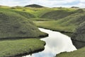 River cross lava field at Eldhraun Royalty Free Stock Photo