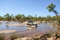 River crossing with a 4WD Royalty Free Stock Photo