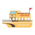 River cruise boat isolated symbol