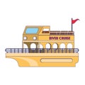 River cruise boat isolated symbol