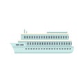 River cruise icon flat isolated vector
