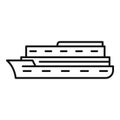 River cruise icon, outline style