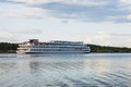 River cruise liner floating, Moscow region Royalty Free Stock Photo