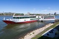 River cruise ship RHEIN MELODIE of Nicko Cruises in Cologne, Germany Royalty Free Stock Photo