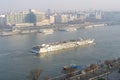 City river cruise on the winter Danube in Budapest Royalty Free Stock Photo