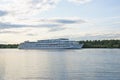 River cruise ship floating, Moscow region Royalty Free Stock Photo