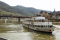 River cruise ship on the Mosel in Bernkastel-Kues in Germany Royalty Free Stock Photo