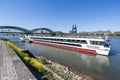 River cruise ship RHEIN MELODIE of Nicko Cruises in Cologne, Germany Royalty Free Stock Photo