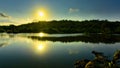 Sun reflected on a river, Feira de Santana, Bahia, Brazil Royalty Free Stock Photo