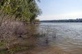 River Danube at Szalkszentmarton in Hungary Royalty Free Stock Photo