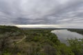 River Danube view from a cliff in Erd, Hungary