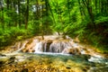 River deep in mountain forest Royalty Free Stock Photo