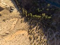 River in the desert, aerial view. Texture