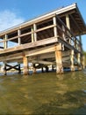 River dock water beach beautiful blue sky