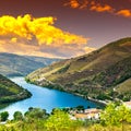 River Douro region at sunrise Royalty Free Stock Photo