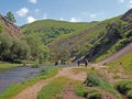 The river Dove at Dovedale in Derbyshire. Royalty Free Stock Photo