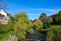 River in the city of Freiburg im Breisgau, Black Forest, Germany Royalty Free Stock Photo