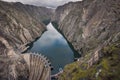 River duero damm in Aldeadavila, Salamanca province, Spain.