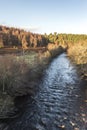 River Dulnain and forest at Sluggan bridge in the Cairngorms National Park of Scotland.