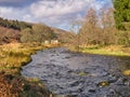 The River Dunsop near the village of Dunsop Bridge in the Forest of Bowland in Lancashire in the north of the UK.