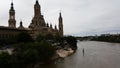 River Ebro in Zaragoza city Royalty Free Stock Photo