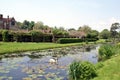 River Eden in Hever Rd, Hever, Edenbridge, Kent, England