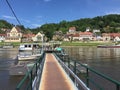 River Elbe ferry boat to Malerweg hiking trail