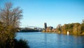 The river Elbe near Magdeburg in Germany Royalty Free Stock Photo