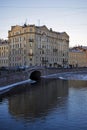 The river embankment in Saint-Petersburg, Russia Royalty Free Stock Photo