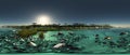 River estuary 360 panorama 3d rendering