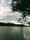 River in the evening landscape