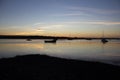 The river Exe near Lympstone at sunset in Devon Royalty Free Stock Photo