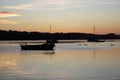 The river Exe near Lympstone at sunset in Devon Royalty Free Stock Photo