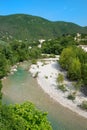 River the Eygues in the Drome Provencal Royalty Free Stock Photo