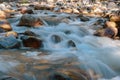 River in the fall between Filisur and Davos