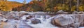 River through fall foliage, New Hampshire, USA Royalty Free Stock Photo