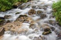 River falling and flowing trough stone