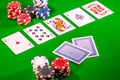 The River or fifth street in a poker game Royalty Free Stock Photo