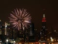 River Fireworks NYC Royalty Free Stock Photo