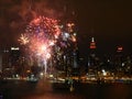 River Fireworks NYC 2 Royalty Free Stock Photo
