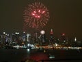 River Fireworks NYC 3 Royalty Free Stock Photo