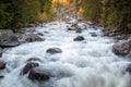 River flow thru the chaging season time Royalty Free Stock Photo