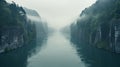 Misty River Gorge: A Captivating Uhd Photo By Akos Major