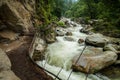 River flowing ( Barati Nala ) alongside Shrikhand Mahadev kailash Yatra . Himachal Pradesh Royalty Free Stock Photo