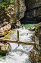 River flowing through the Breitachklamm Gorge Royalty Free Stock Photo