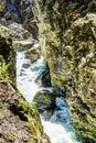 River flowing through the Breitachklamm Gorge Royalty Free Stock Photo